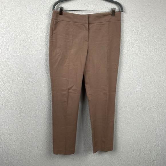 Brunello Cucinelli Brown Straight Leg Trouser Pants Office Career Sz 8 - Picture 1 of 11
